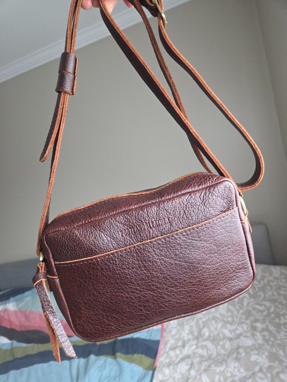 Portland Leather Large Camera Bag in Cold Brew